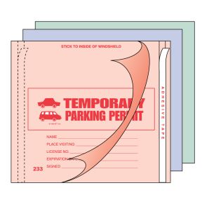 Temporary Window Parking Permits - 2 Part