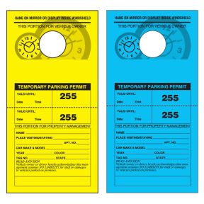 Temporary Parking Permits - Jumbo Size - Detachable