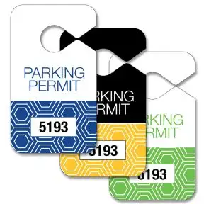 Large Designer Parking Hang Tags - Honeycomb