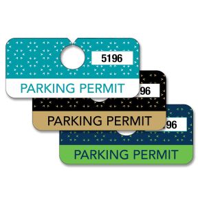 Horizontal Designer Parking Hang Tags - Lux