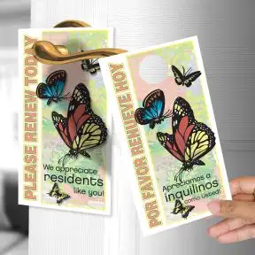 Renewal Door Hangers - Double Sided Please Renew 