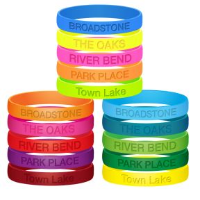 Custom Silicone Pool Pass Wristband - Solid Color