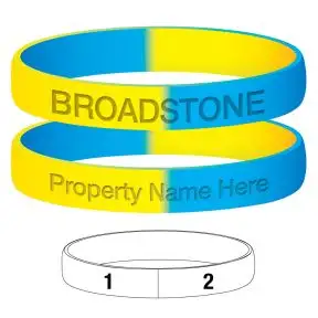 Custom Silicone Pool Pass Wristband - 2-Color Segment
