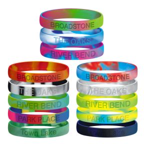 Custom Silicone Pool Pass Wristband - Swirl