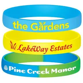 Custom Filled Debossed Silicone Wristband Pool Pass