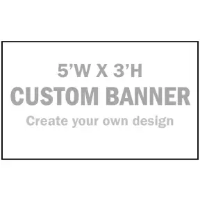 Full Color Custom Banner - 5' W x 3' H