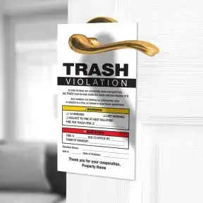 Trash Violation Door Hanger