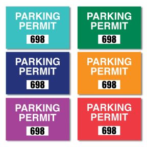 Parking Permit - Inside Adhesive - Rectangle