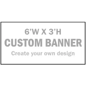 Full Color Custom Banner - 6' W x 3' H