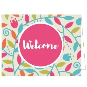 Welcome Card - Colorful Branches