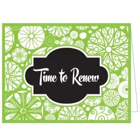 Time to Renew Card - Pinwheels