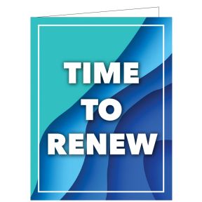 Time to Renew Card - Sapphire Waves