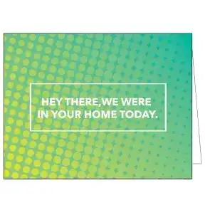Maintenance Leave Behind Card - Bright Print