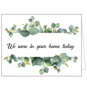 Maintenance Leave Behind Card - Botanic