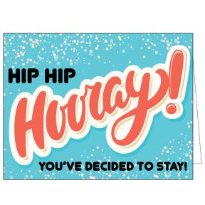 Thanks for Renewing Card - Hooray (50 cards per pack)