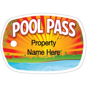Custom Pool Pass - No Number - Pack of 125