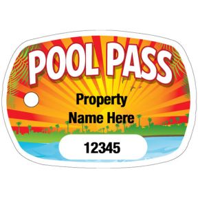 Custom Pool Pass Design with Number