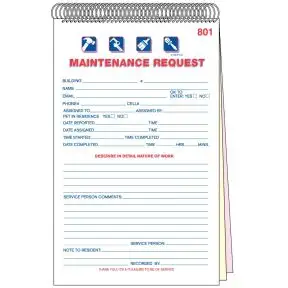 Maintenance Work Order Book