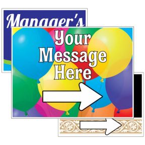 Bandit Signs - Custom - Message and Arrow