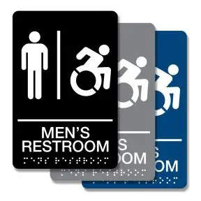 ADA Braille Sign - Men's ADA Mobile