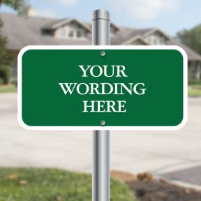 Custom Aluminum Signs - Horizontal 12" x 6"