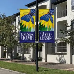 Pole Banners - Happy Butterfly