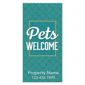 Semi-Custom Boulevard Banners - Abstract Teal