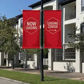 Pole Banners - Abstract Red