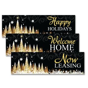 Winter Banners - Golden Trees