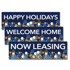 Winter Banners - Metallic Confetti 