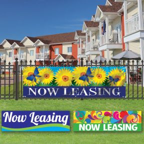 Now Leasing Vinyl Banners for Apartment Communities