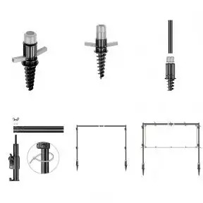 Adjustable Outdoor Banner Stand with Crossbar