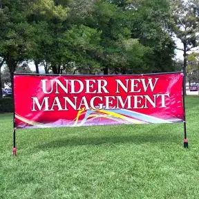 Adjustable Outdoor Banner Stand with Crossbar