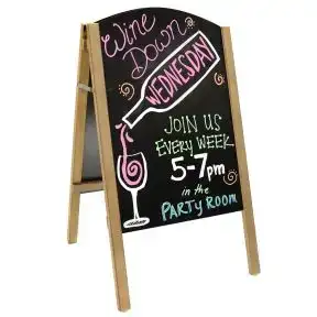A-Frame Sidewalk Chalkboard and Marker Kit