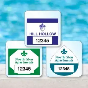 Custom Pool Pass - Shape with number