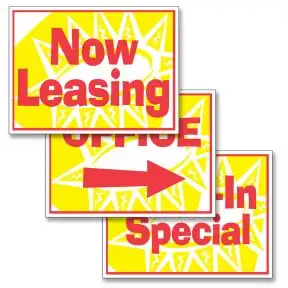 Bandit Signs - Red and Yellow