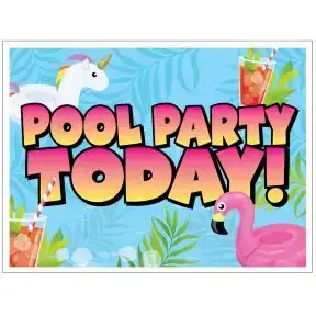 Bandit Sign - Resident Event - Pool Party