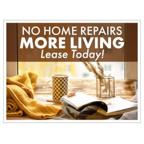 Bandit Sign - Apartment Living "Lease Today" 