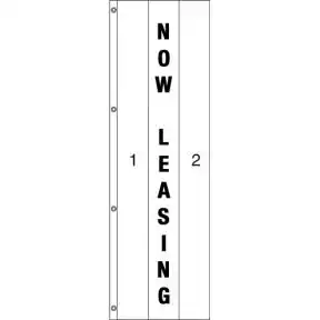 Vertical Custom Message Flag - Now Leasing