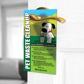 Notice Door Hanger - Pet Waste Clean Up