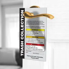 Notice Door Hanger - Trash Collection 
