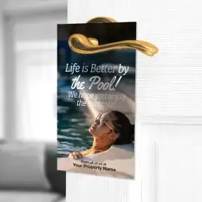 Seasonal Door Hanger -  Better by the Pool 