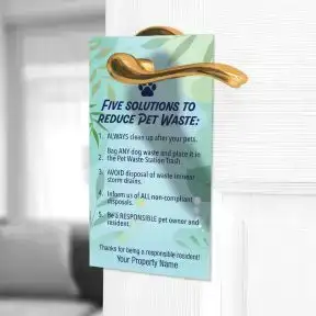 Notice Door Hanger - Reduce Pet Pollution 