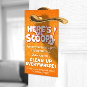Notice Door Hanger - Here's The Scoop