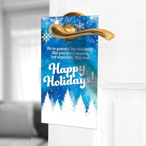 Holiday Door Hangers - Blue Pine Winter