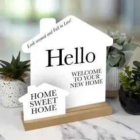 Minimalist House Desktop Sign Kit