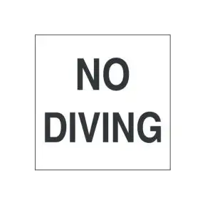 No Diving Adhesive Deck Pool Marker