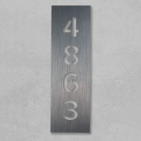 Custom Apartment Number Signs - 9" x 2" Dibond Cut-Out Plate
