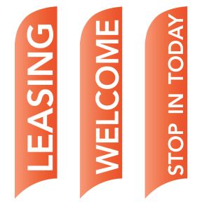 Message Wave Flags - Orange