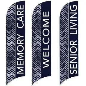 Senior Community Wave Flags - Mod Elegance